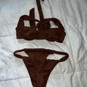 PacSun Brown Bikini Set